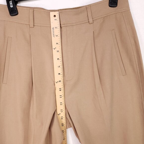 Everlane The Draper Pleated Pant Size 8 High Rise Wide Leg Beige 30" inseam - Picture 9 of 15